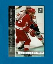 2001-02 Be A Player Memorabilia He Shoots He Scores Redemption Steve Yzerman