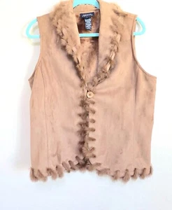 Women's Jones New York - Brown - Size L - Collared Vest - Made in China - Picture 1 of 7