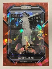 2023 Panini Prizm "RED Cracked Ice" Duke Snider #266