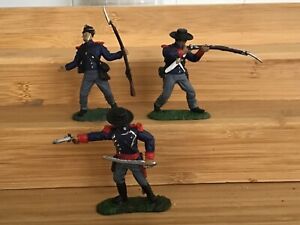 3 Alamo Mexican infantry. Texas War of Independence. Conte 60mm plastic