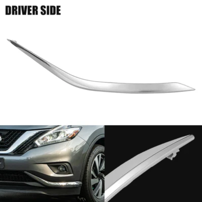 Chrome Front Bumper Lower Molding Trim Left Side For 2015-2018 Nissan Murano - Image 1 of 4