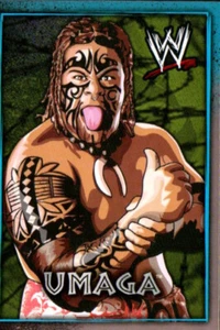 2007 Topps WWE Dog Tags Inserts tarjeta de lucha libre #22 Umaga - Imagen 1 de 2