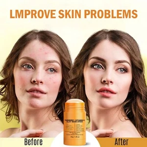 Turmeric Clay Mask +Shrinking Pores Brightening Skin + Deep Cleansing,Vitamin C - Picture 1 of 15
