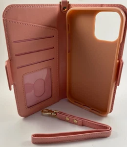 Coque portefeuille pliable Apple iPhone 12 Pro Max (6,1") rose. Neuf. - Photo 1 sur 5