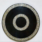 2' black Marble Table Top dining coffee side inlay Pietra Dura antique Decor s86