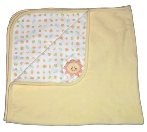 Carters Child Of Mine Baby Blanket SUN Duck Elephants Rattle Bottle Yellow - Picture 1 of 2