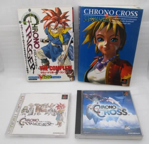 PS1 Chrono Trigger & Chrono Cross 2Games w/ Guide Books Japan Square Ultimania - Picture 1 of 12