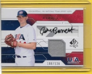 2008 UPPER DECK SP AUTHENTIC AUTO/MAT JAKE BARRETT 108/120  - Picture 1 of 2