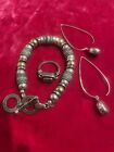 Silpada Lot Bracelet  B1223 Misty Morning Ring R1158 Earrings
