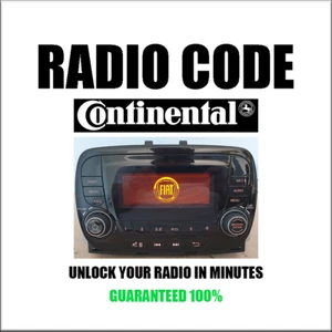 CONTINENTAL VP1 VP2 RADIO CODE D CZECH MEXICO BRAZIL MODELS PINCODE SERVICE - Picture 1 of 6