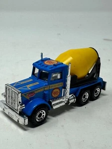 1981 Matchbox Peterbuilt Cement Truck Macau Blue Yellow NM no box - Picture 1 of 10