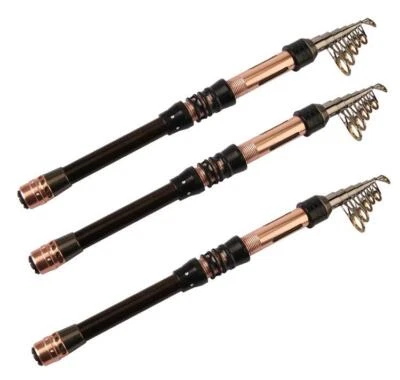 Caña de pescar telescópica de 1,3 M-2,4 M caña giratoria de roca de viaje caña de fibra de carbono Foto 1 de 4