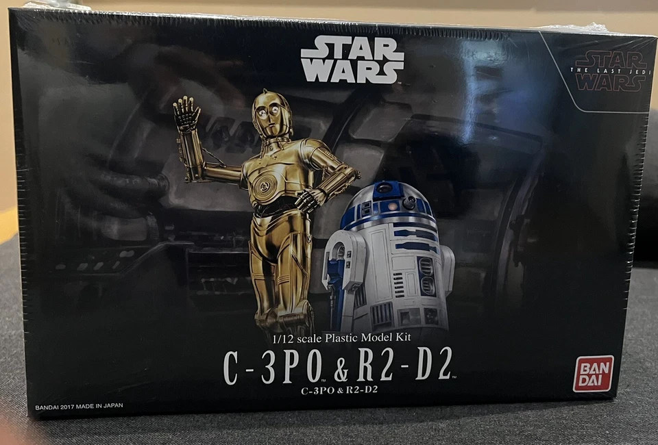 Star Wars The Last Jedi C3PO & R2-D2 Bandai Model Kit Sealed New in Box - Image 1 of 4