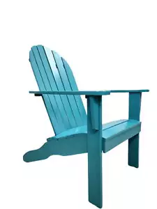 Mainstays Wood Outdoor Adirondack Chair, Turquoise Blue Color - Picture 1 of 9