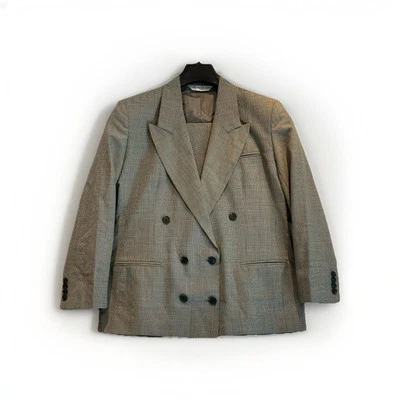 Винтажный женский шерстяной блейзер и брюки Austin Reed 14 Houndstooth 2 шт. - Изображение 1 из 4