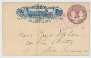 Mr Fancy Cancel U349 WELLS FARGO EXPRESS TIED H W DAVIDSON AGENT & W F SAN FRAN - Picture 1 of 2