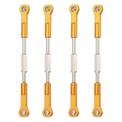 4 Stück Lenkservo Stange RC Aluminium Verbindungen Für RC Auto (Goldton, 96mm) - Bild 1 von 4