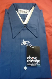 ABOVE AVERAGE XL 17-17-1/2 TALL MAN SHIRT BY PENNSHIRE USA NOS 70's - Picture 1 of 6