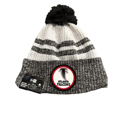 OSFM New Era Para hombres Atlanta Falcons Lateral Histórico Sombrero Tejido Negro Foto 1 de 4