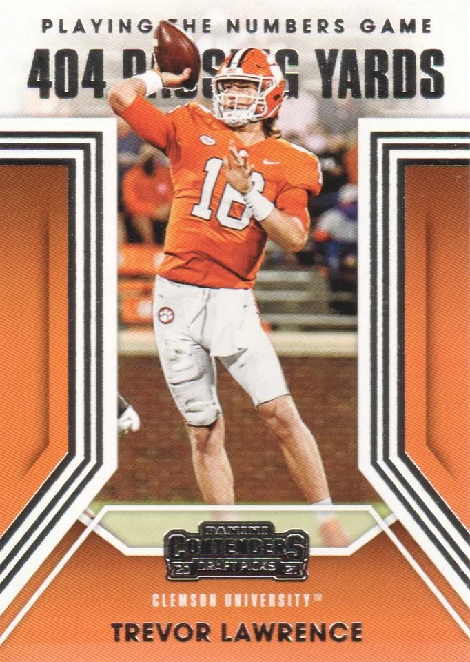 2021 Panini Contenders Draft Picks Football Cards Playing the Numbers Game: Pick - Image 1 of 1
