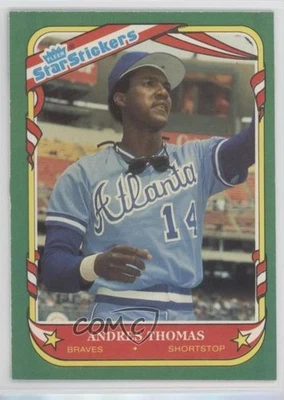 1987 Fleer Star Stickers Andres Thomas #117 Rookie RC - Image 1 of 2