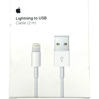 🔥 Genuíno Apple MD819ZM/A Lightning para cabo USB 2M (6,6 pés) caixa aberta 🔥 - Imagem 1 de 3