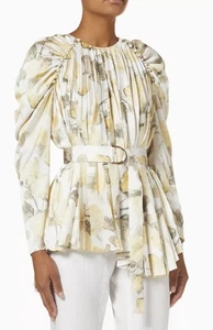 ACLER Cresta Floral Pleated Top Blouse Ladies Size 10 Excellent Nearly New Cond - Picture 1 of 13