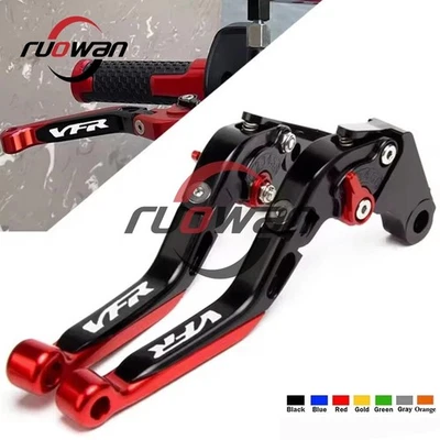 CNC Folding Extendable Brake Clutch Lever For HONDA VFR 750 800 VFR800F VFR1200F - Image 1 of 4