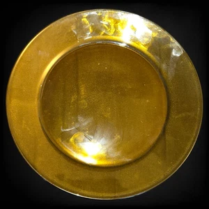 Vintage Amber Colored Glass Retro 8 inch Arocroc Luminarc Salad Plate - Picture 1 of 8