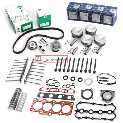 Engine Pistons Gasket Timing Rebuild Kit For Audi A4 B7 VW GTI V 2.0 AXX BWA BWE - Image 1 of 4