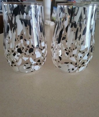 Набор из 2 предметов Target Bullseye. Игровая площадка черно-белое стекло совершенно новое стекло... - Изображение 1 из 4