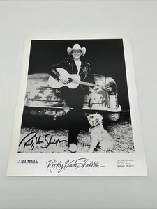 Ricky Van Shelton Autographed 8x10 Photo Signed • Country Singer W/Dog & Guitar - Picture 1 of 5