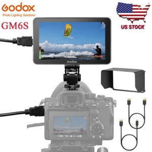 Monitor portátil Godox GM6S de EE. UU. 4K HDMI pantalla táctil de 5,5"" 1920x1080 ultra brillante - Imagen 1 de 12