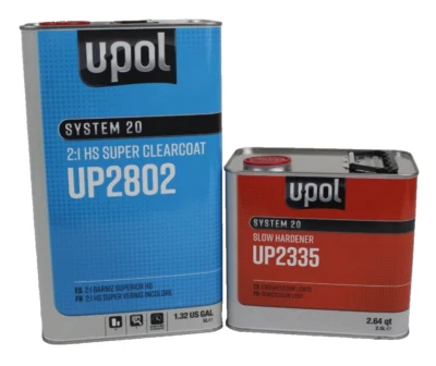 U-Pol UP2802 Clearcoat HS Super Clear Kit with Slow Hardener 2 to 1 Mix UPOL - Image 1 of 2