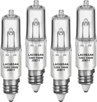 JDE11 120V 100W, E11 Halogen Bulb（Replacement E11 Led Bulb） T4 Mini Candelabra B - Image 1 of 4