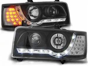 Led Scheinwerfer für VW T4 Bus 1990-2003 schwarz kurzer Vorderwagen - Bild 1 von 3