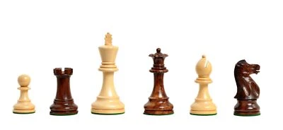 The Grandmaster II Series Chess Pieces - 4.0" King - Anjan and Natural Boxwood - Image 1 of 4