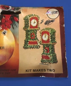 1978 Holiday Ind GRANDFATHER CLOCK Vtg Sequin Bead Vtg Christmas Ornament KIT - Picture 1 of 4