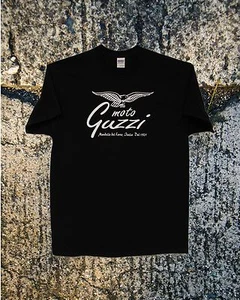 MOTO GUZZI "BIG G"  BLACK TEE  Long or Short Sleeve - Bild 1 von 2