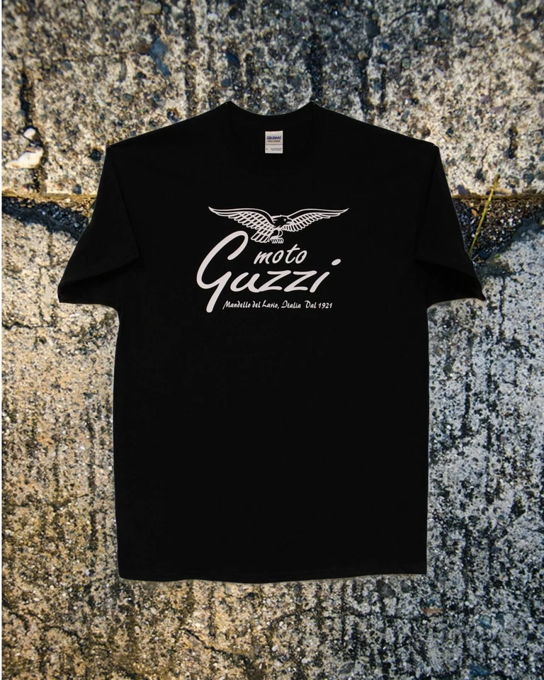CAMISETA MOTO GUZZI "BIG G" NEGRA Manga Larga o Corta Foto 1 de 2