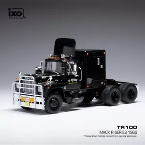 1966 MACK R-SERIES TRACTOR TRUCK 3-ASSI MATT BLACK 1:43 SCALE BY IXO - Picture 1 of 3