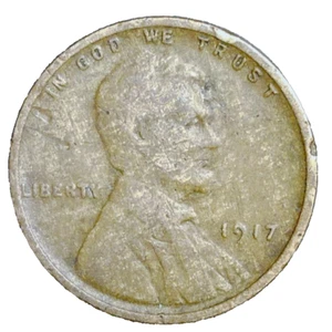1917-P Lincoln Wheat Cent Error Improper Alloy Mix Woody US Mint 1c Bronze Penny - Picture 1 of 2