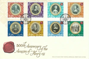 2009 Isle of Man 500th Anniversary of Accession of Henry VIII First Day Cover - Picture 1 of 1