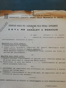 FASCISMO C. F. P. A. UNIONE PROVINCIALE DI TRIESTE SINDACATO FASCISTA MEDICI  - Picture 1 of 5
