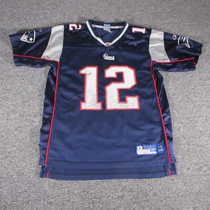 Tom Brady Jersey Youth Extra Large Blue New England Patriots Reebok NFL - Picture 1 of 9