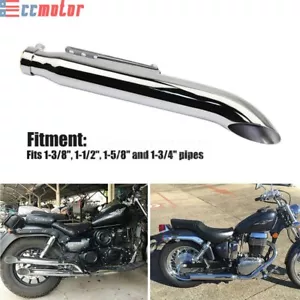 Universal Motorcycle Exhaust Muffler Silencer 45mm For Cafe Racer Chopper Bobber - Picture 1 of 6