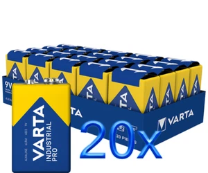 20x Varta 9V Bloque Batería 6LR61 550mAh Bloque E Alcalino Industrial 20 Piezas - Imagen 1 de 2