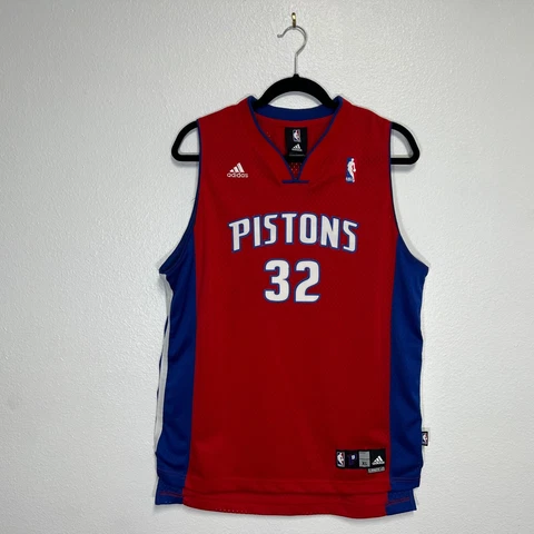 Richard Hamilton RIP Detroit Pistons Jersey Red YOUTH XL Basketball Adidas Sewn Cover