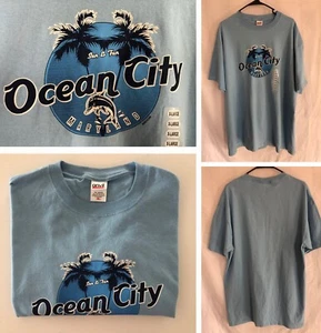 NEW Ocean City Maryland T-Shirt XL NWT Blue Graphic ANVIL Pre-Shrunk Cotton - Picture 1 of 12
