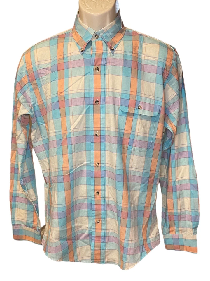 Camisa de vestir Lord & Taylor para hombre aguja única sastrería mediana Foto 1 de 4